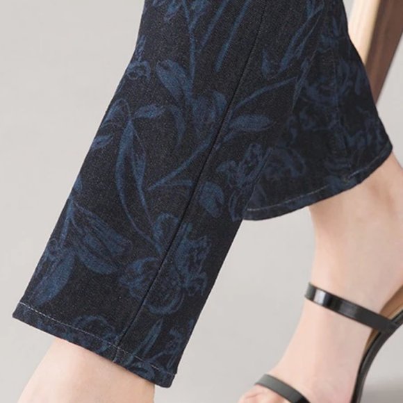 WHBM * FLORAL PRINT * Curvy High-Rise Sculpt Slim Jeans 16 LONG - Picture 7 of 7